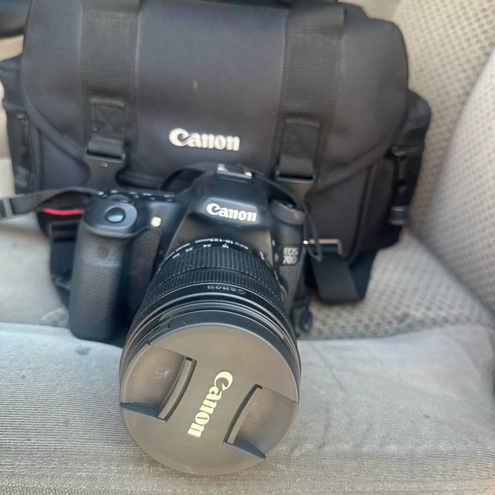 Canon Black Digital Camera with EFS 18-135mm Lens